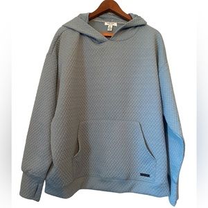 Nine West Blue Long Sleeved Hoodie Sweatshirt